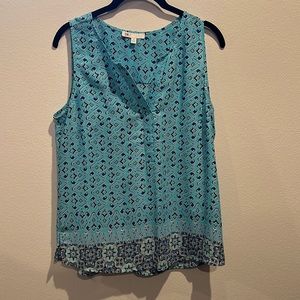 Sleeveless DR2 top. Blue. Size M